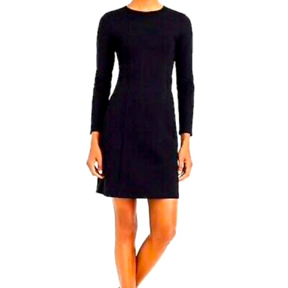 J Crew Black Ponte Dress